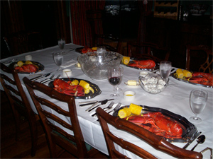 A lobster dinner at an ELMS event 